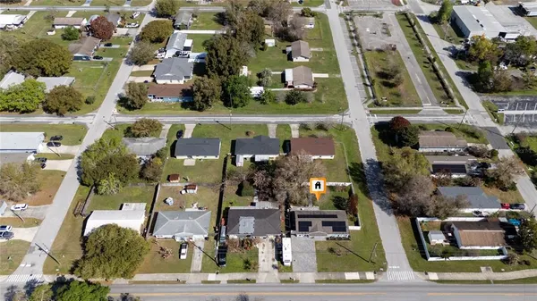 an aerial view of multiple house