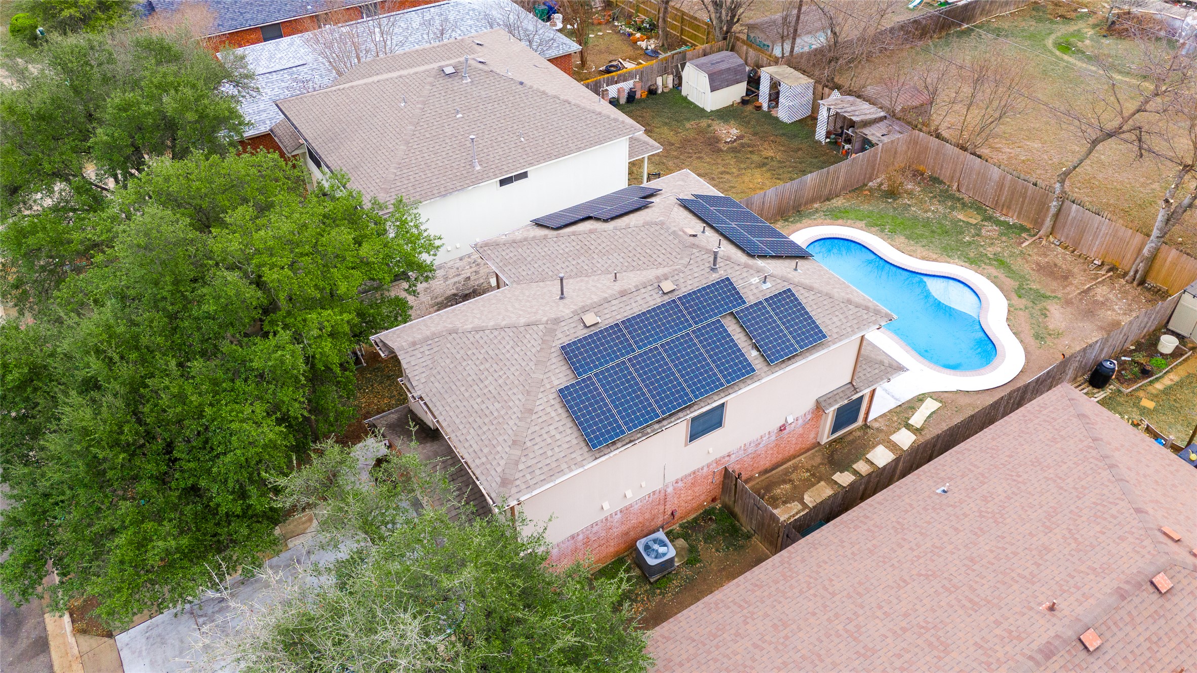 1431 Roxanne's Run Pflugerville, TX 78660 - Photo 24 of 29 View from above of property with a pool