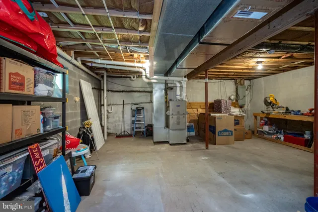 a view of storage and utility room