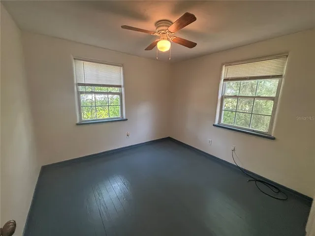 an empty room with a window