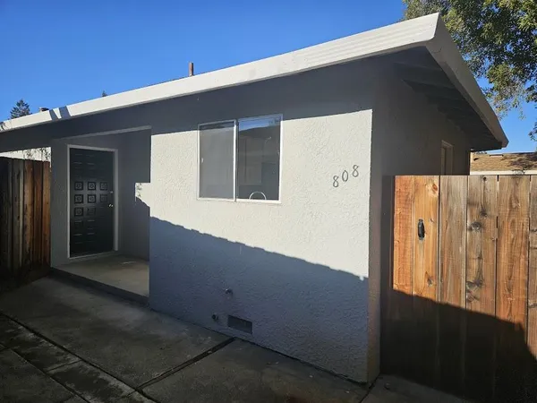 a back yard of a house
