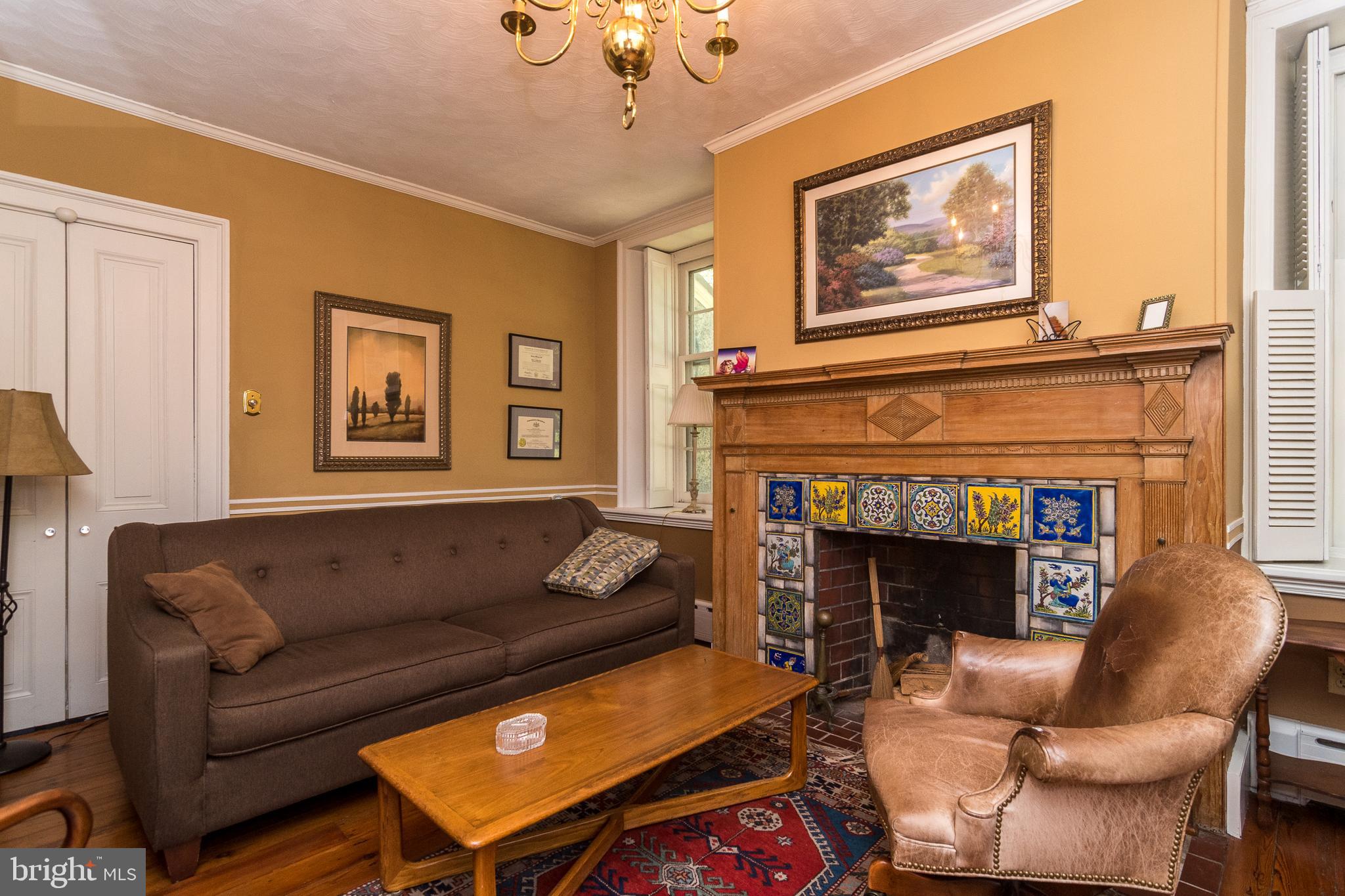 1960 South Easton Road Doylestown, PA 18901 - Photo 23 of 57 "Parlor Room" w/original Fireplace & Mercer tiles