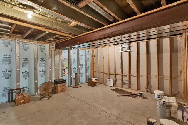 a view of a park with trees