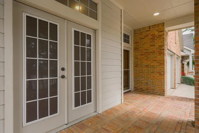 a view of front door