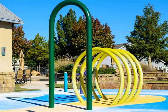 a view of a park that has a tree