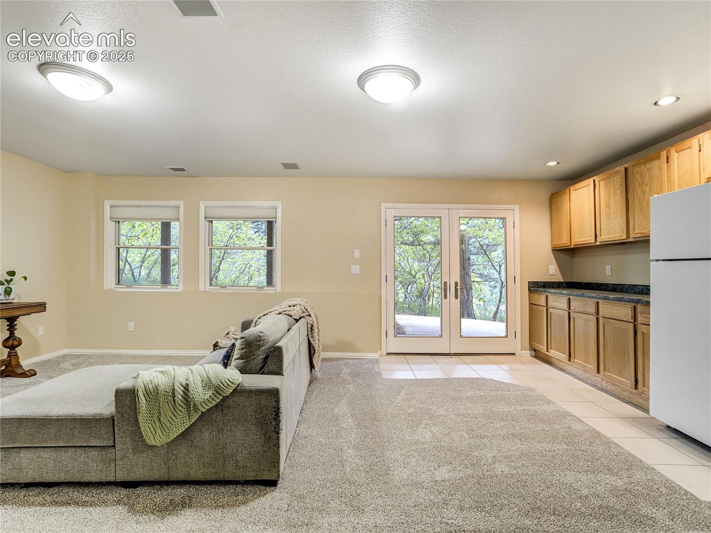4660 Hagerman Road Cascade, CO 80809 - Photo 11 of 50 Walkout lower level with a second family room, kitchenette, and its own private access outdoors.