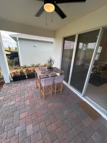 a backyard of a house