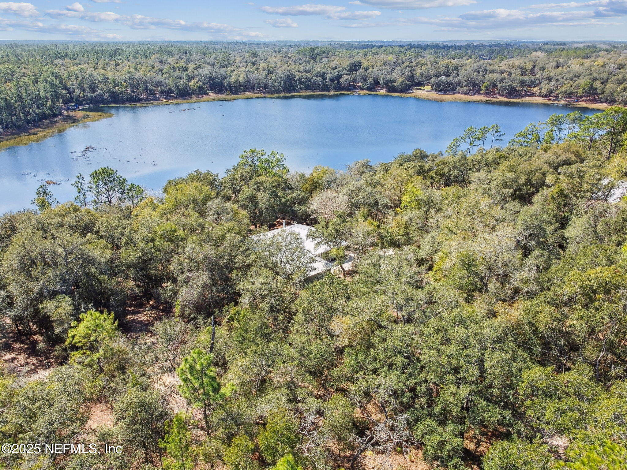 117 Gator Trail Melrose, FL 32666 - Photo 48 of 67 a view of a lake with a mountain and trees in the background