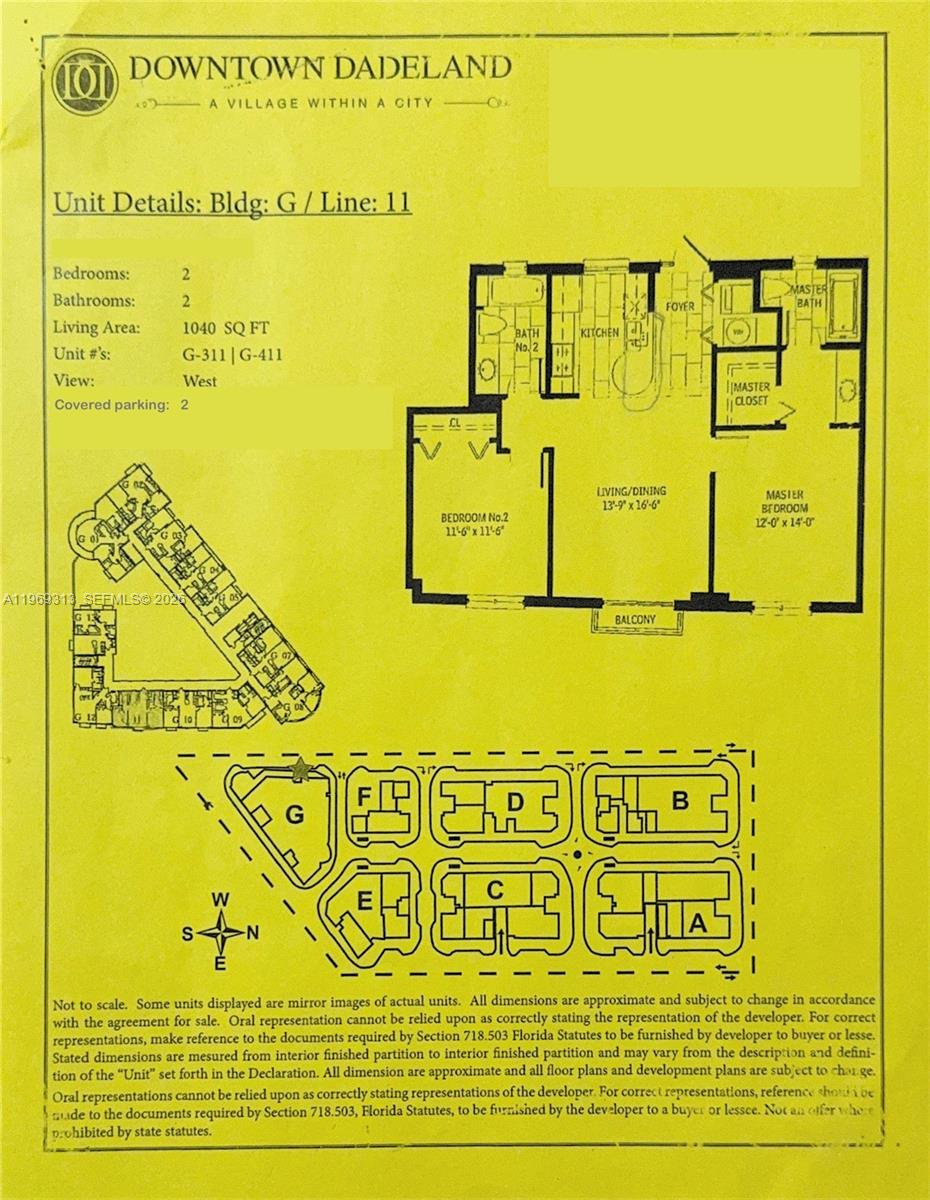 7275 Southwest 90th Way, Unit 411 Miami, FL 33156 - Photo 29 of 30 Floor plan