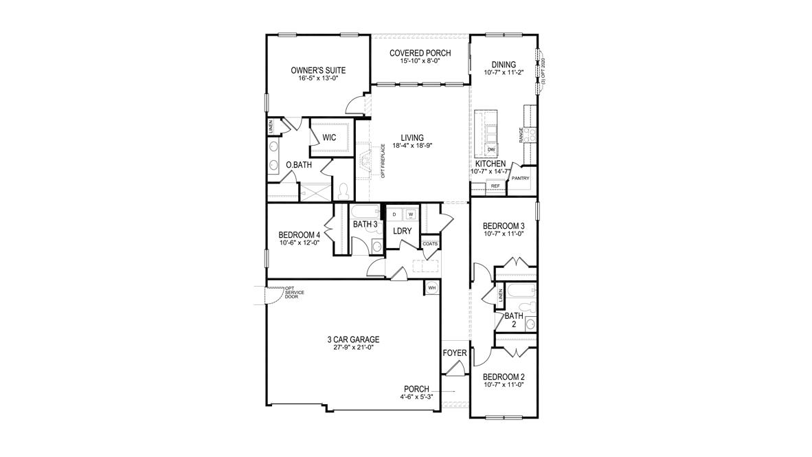 536 Pontoon Road Huger, SC 29450 - Photo 46 of 46 Madison-Floorplan
