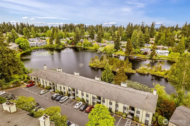 a view of a city and ocean view