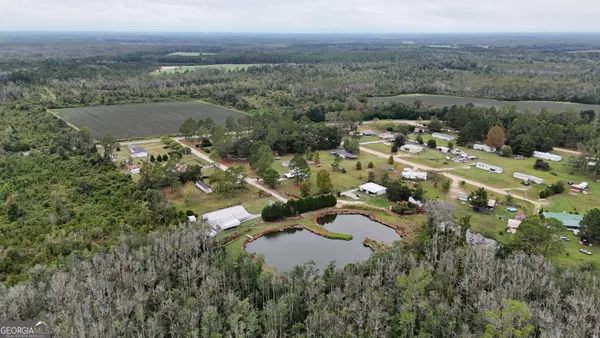an aerial view of multiple house