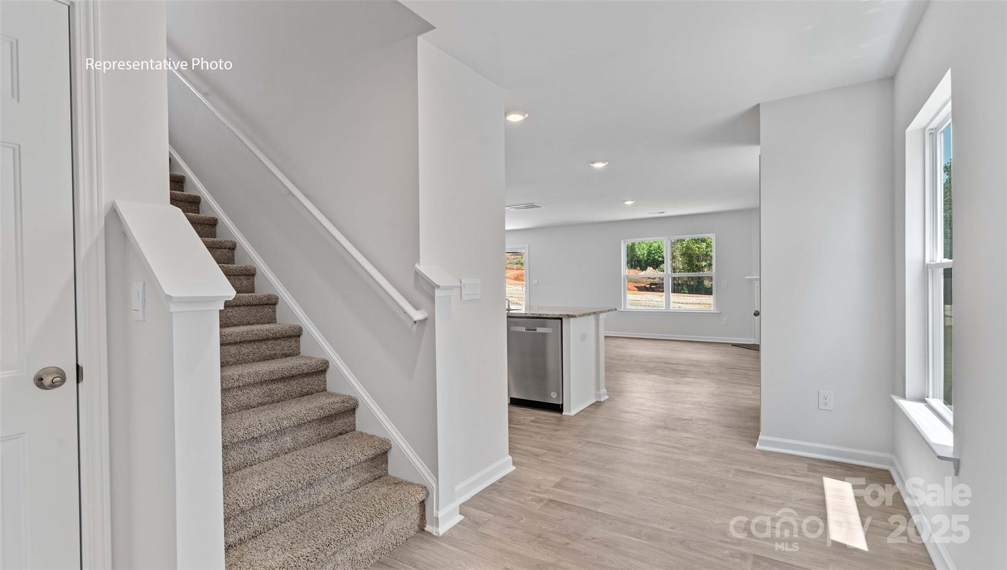 4108 Summey Trail Lincolnton, NC 28092 - Photo 4 of 28 a view of entryway and hall with wooden floor