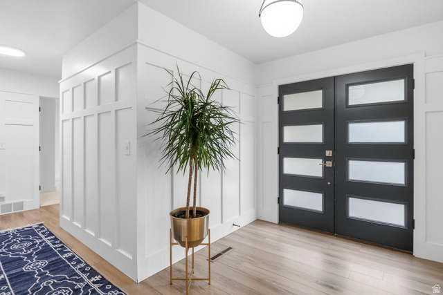 4150 Dover Lane Provo, UT 84604 - Photo 4 of 44 Double entry doors featuring frosted glass panels and a dark finish