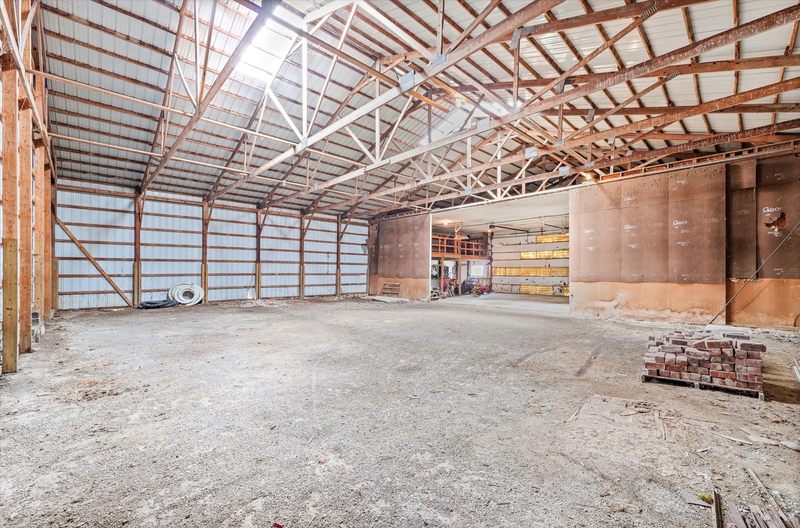 7961 North 3000 E Road Forrest, IL 61741 - Photo 49 of 66 a view of a big room with wooden walls