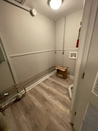 a view of a room with rack on the wall