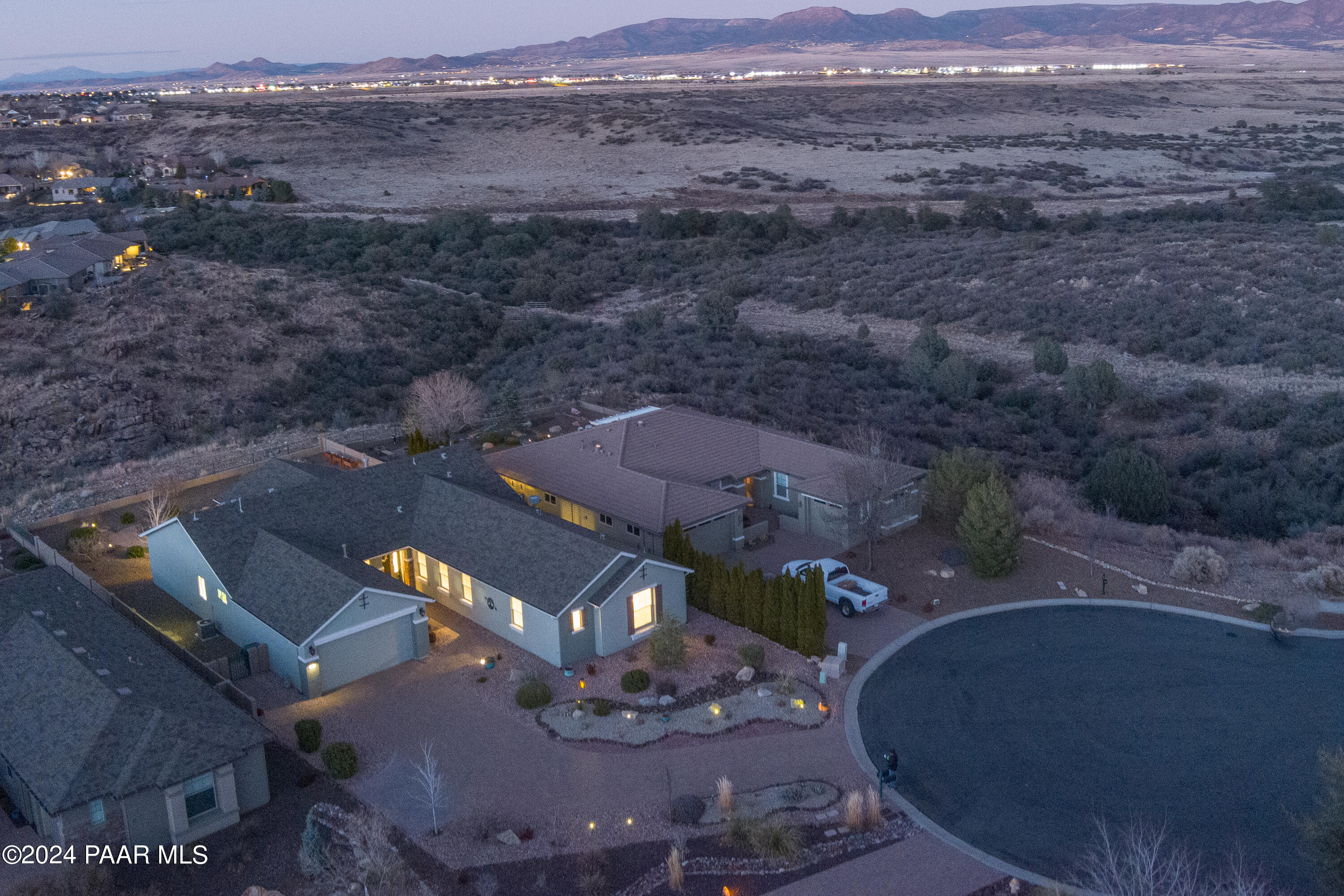 1109 Stack Rock Road Prescott Valley, AZ 86314 - Photo 62 of 91 an aerial view of a house with a mountain