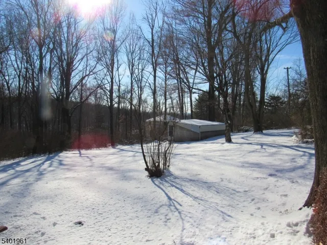 a view of balcony with a snow