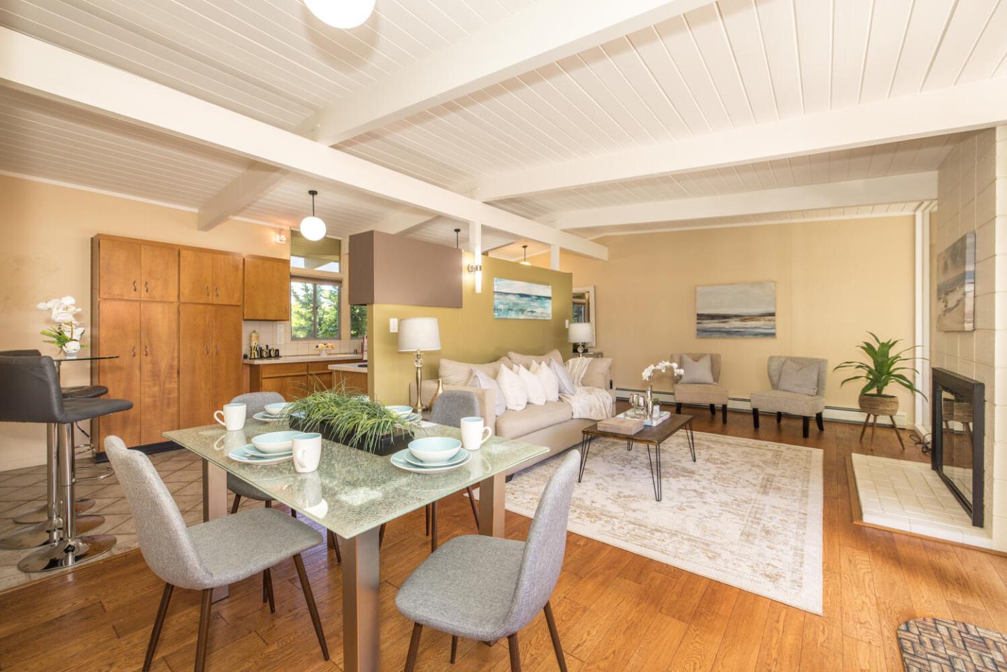 1619 Celeste Drive San Mateo, CA 94402 - Photo 12 of 44 a view of a dining room with furniture and wooden floor