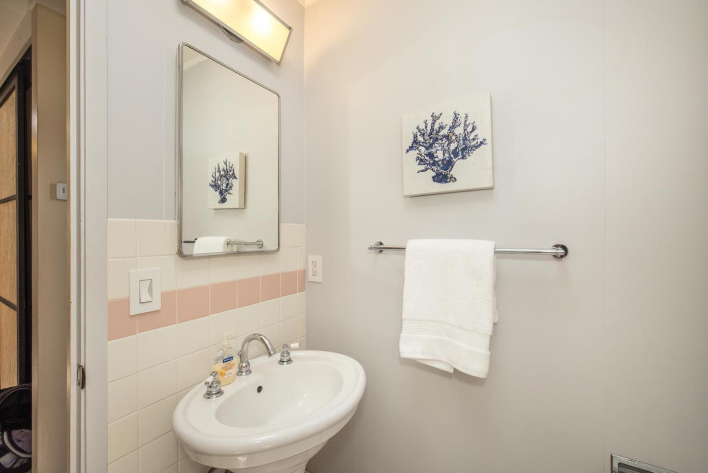 1619 Celeste Drive San Mateo, CA 94402 - Photo 32 of 44 a bathroom with a sink and a mirror