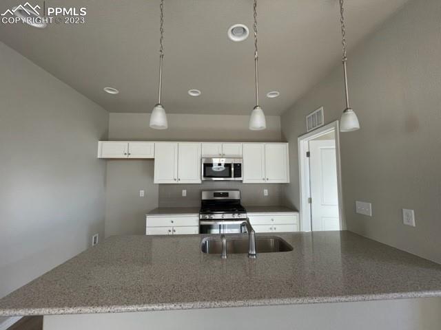 2931 Magic Carpet Loop Colorado Springs, CO 80916 - Photo 6 of 13 a kitchen with a sink a counter top space and appliances