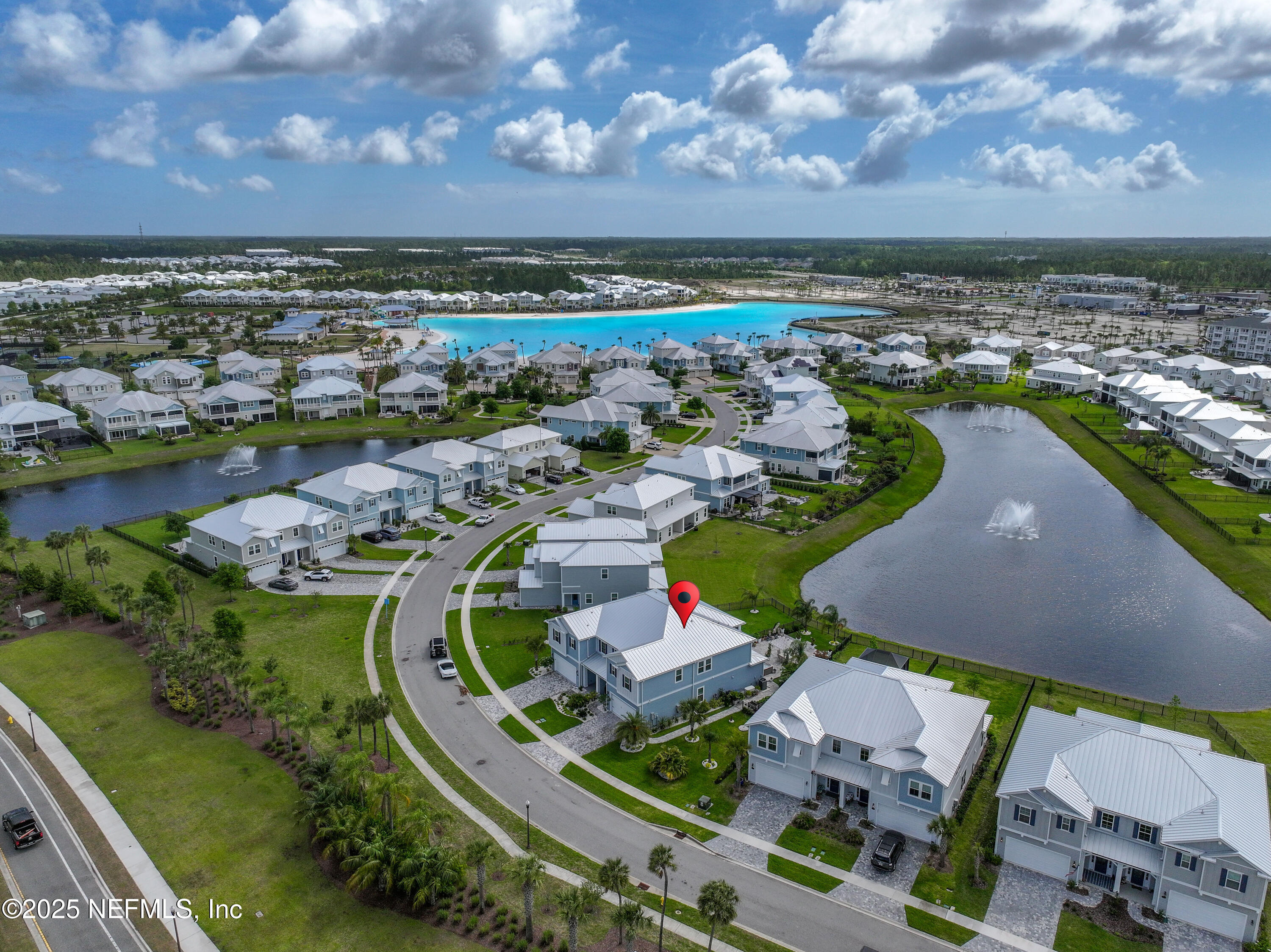 560 Rum Runner Way St. Johns, FL 32259 - Photo 58 of 101 an aerial view of a house with a swimming pool yard and outdoor seating