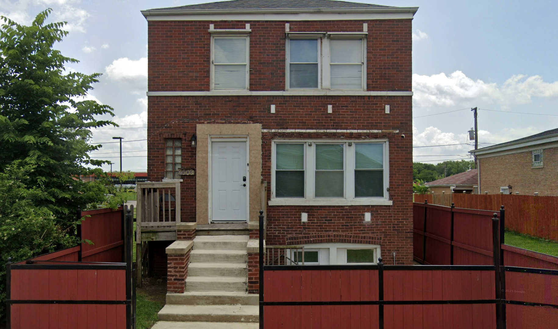 a view of building with front door