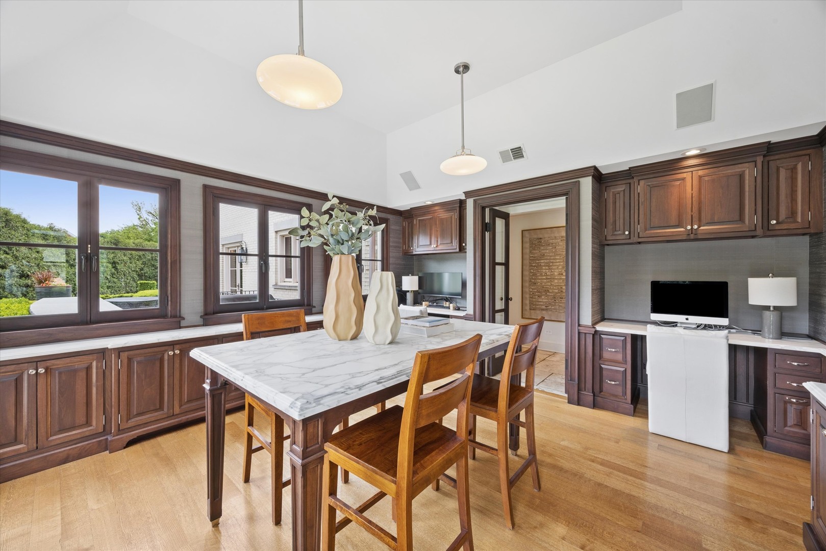 325 Princeton Road Hinsdale, IL 60521 - Photo 20 of 55 a view of a dining room with furniture window and wooden floor