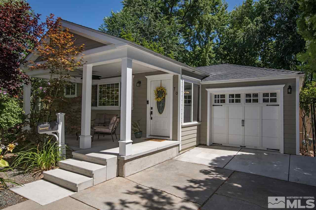 70 Bisby Street Reno, NV 89512 - Photo 1 of 25 a front view of a house with a porch