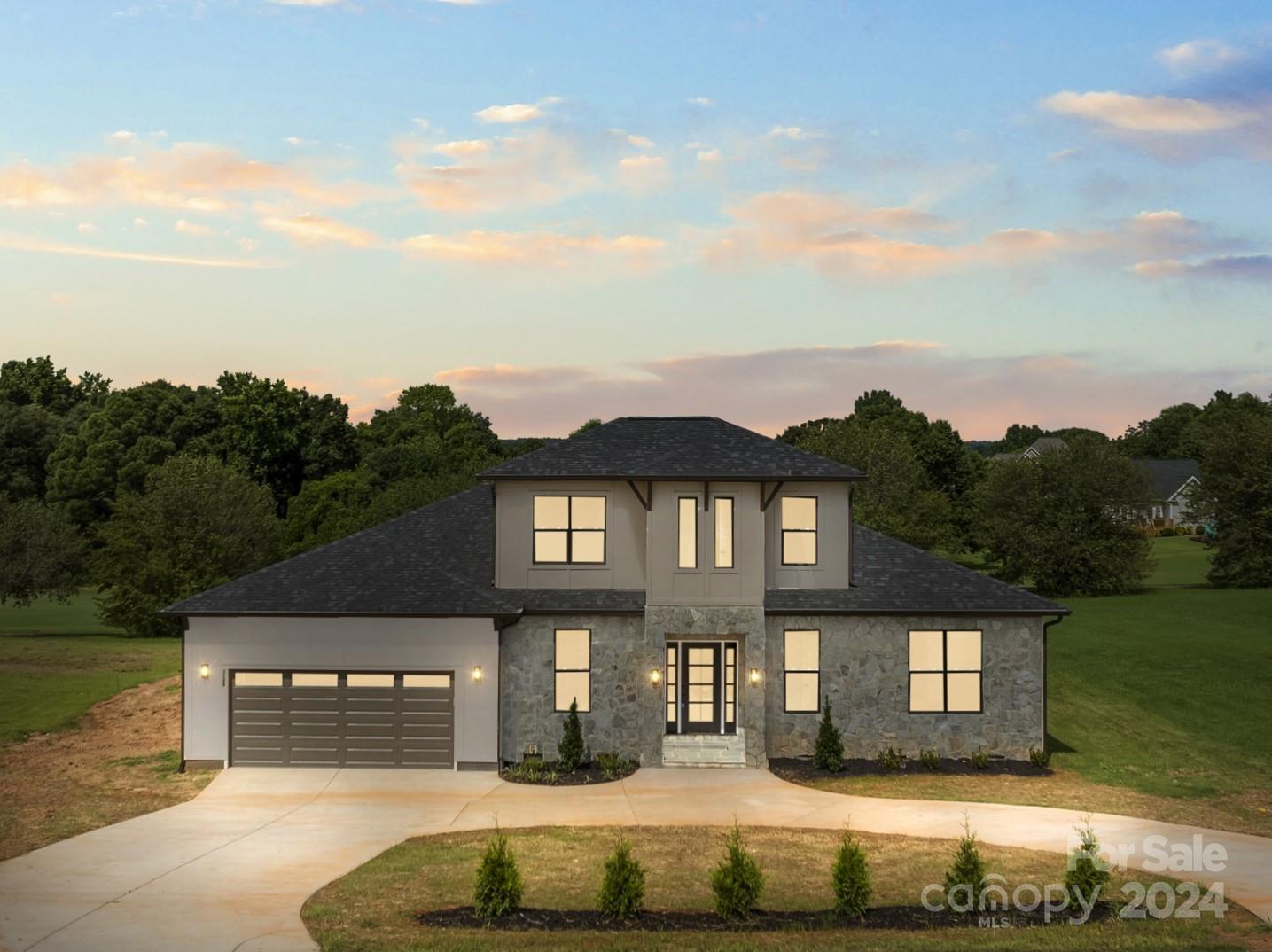 1129 Stoney Point Road Kings Mountain, NC 28086 - Photo 2 of 45 a front view of a house with a yard and garage