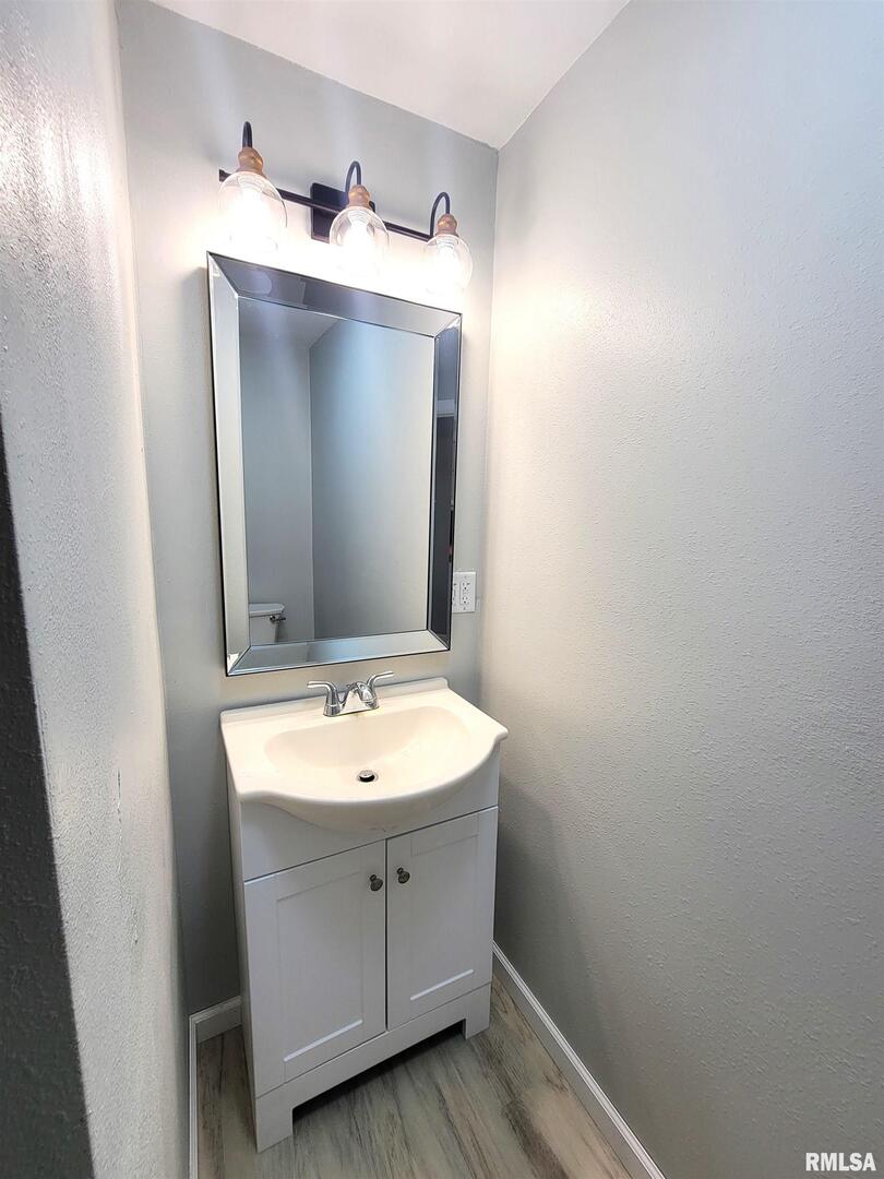 306 Bible Street Flora, IL 62839 - Photo 64 of 87 a bathroom with a sink vanity and mirror