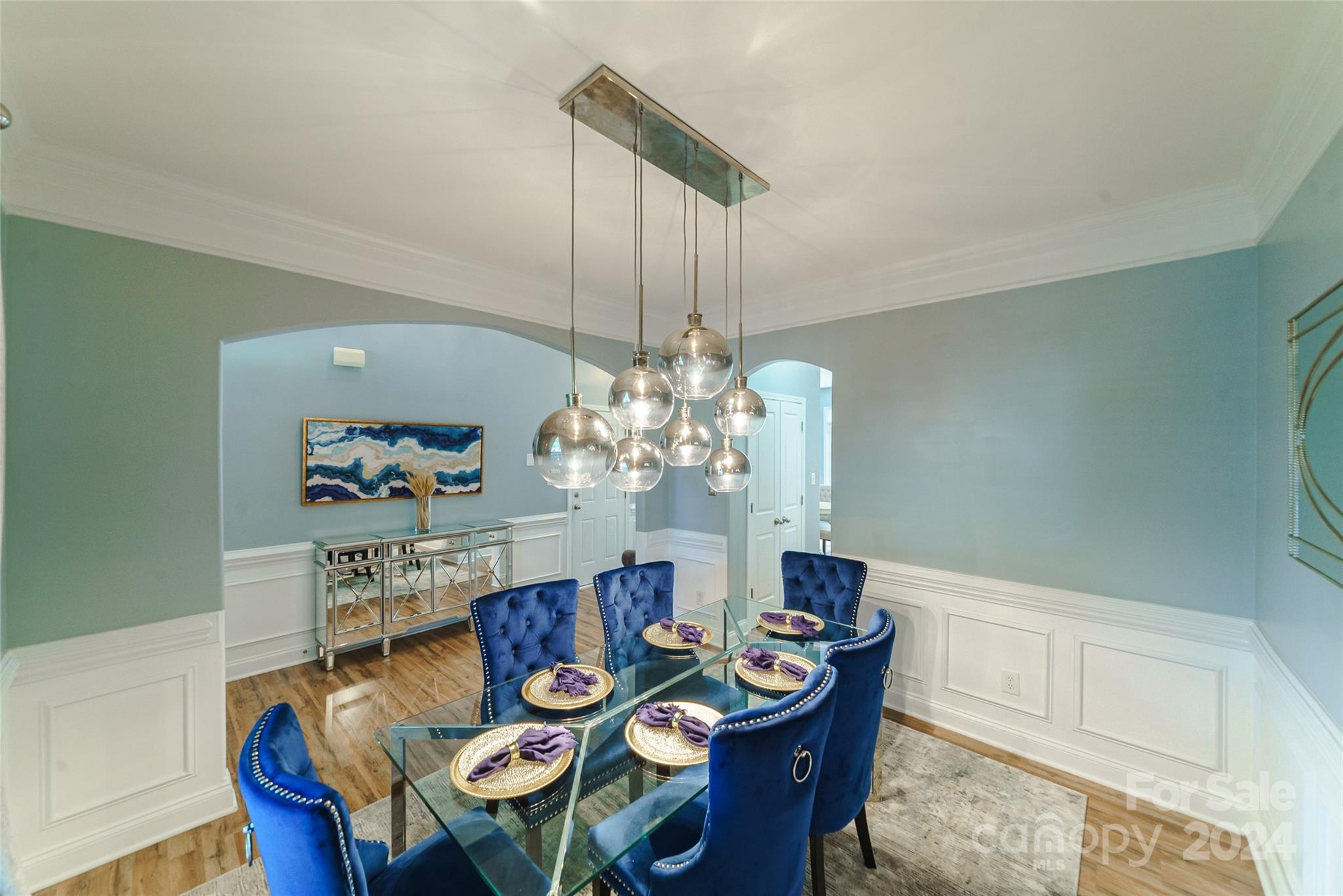 9917 Shellview Lane Charlotte, NC 28214 - Photo 6 of 35 a view of a dining room with furniture and chandelier