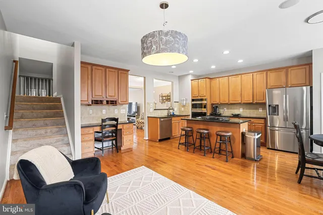 a view of balcony with furniture