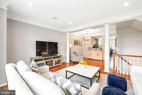 a living room with furniture and a couch