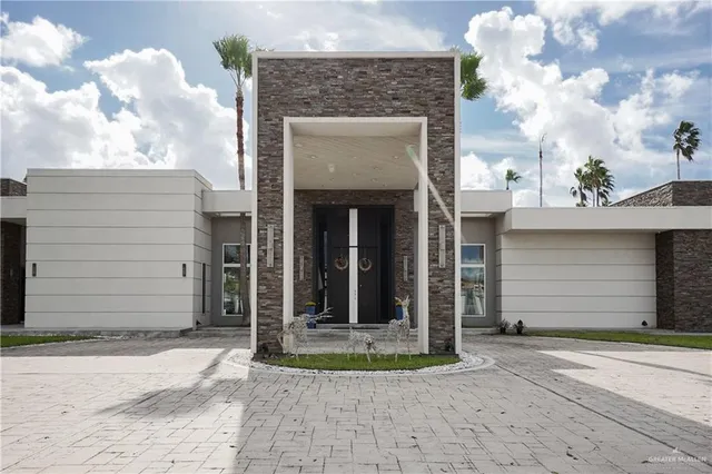 a front view of a house