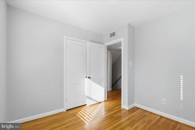 a view of livingroom with wooden floor