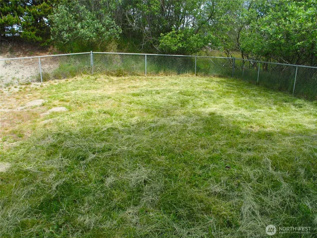 a view of a wooden door