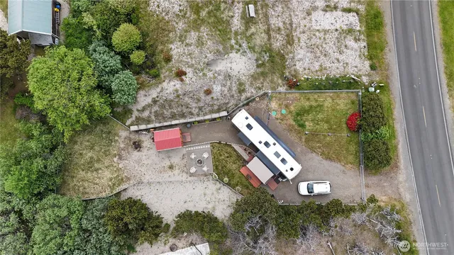 an aerial view of multiple house