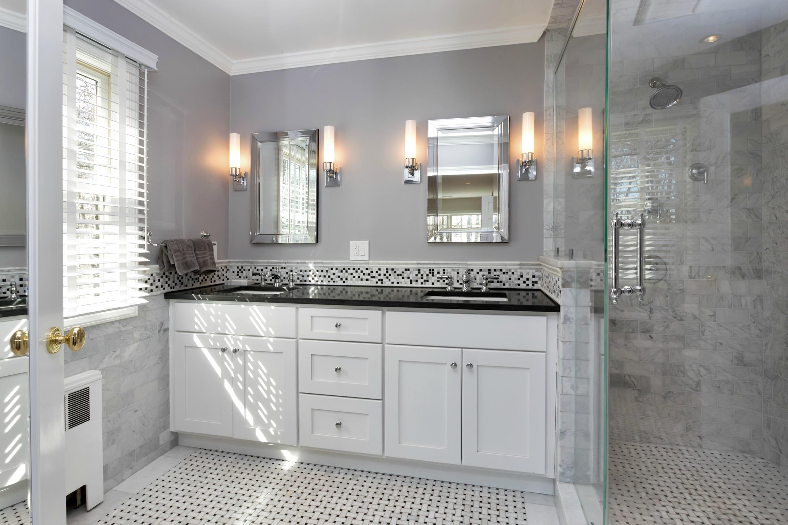 483 Middlesex Road Darien, CT 06820 - Photo 15 of 27 a bathroom with a sink a vanity and a shower