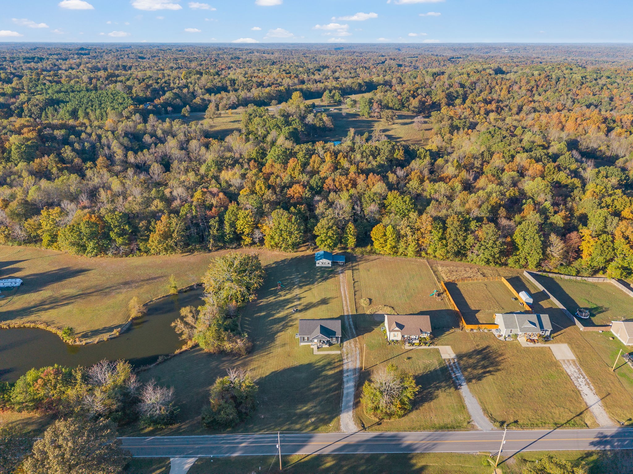 3762 Bowker Road Charlotte, TN 37036 - Photo 34 of 35 an aerial view of a residential houses with outdoor space