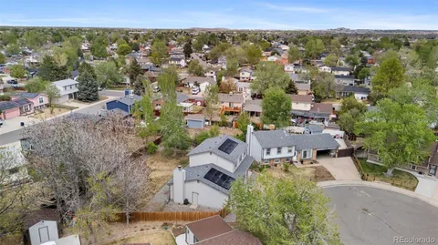 an aerial view of multiple house
