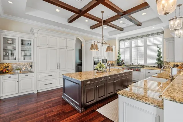 a view of a living room and dining room