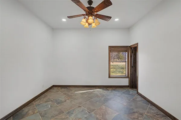 a view of an empty room and window