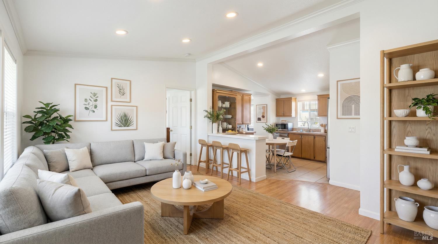 2963 Santa Rosa Avenue, Unit C6 Santa Rosa, CA 95407 - Photo 7 of 35 a living room with furniture and a wooden floor