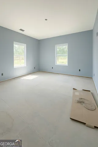 an empty room with a window