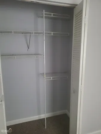 a close view of closet