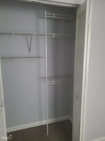 a close view of closet
