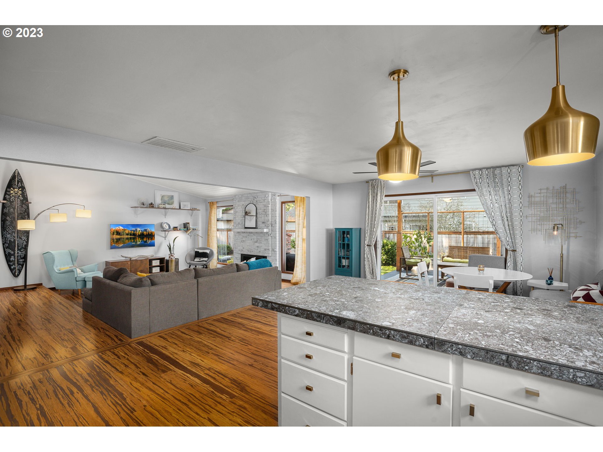 14155 Southwest Hart Road Beaverton, OR 97008 - Photo 8 of 30 a kitchen with sink stove and cabinets