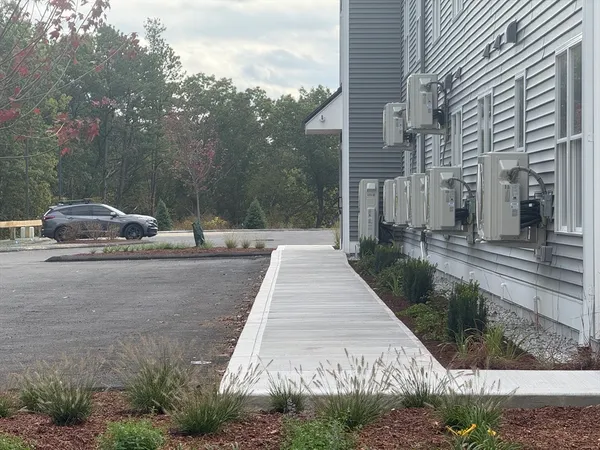 a city street lined with tall buildings