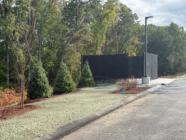 a view of wooden fence